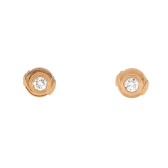 Cartier d'Amour Stud Earrings 18K Rose Gold and Diamond Medium