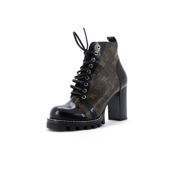 Louis Vuitton Women's Star Trail Ankle Boots Monogram Canvas with Patent