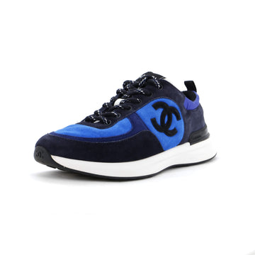 Chanel Men's CC Low-Top Sneakers Suede