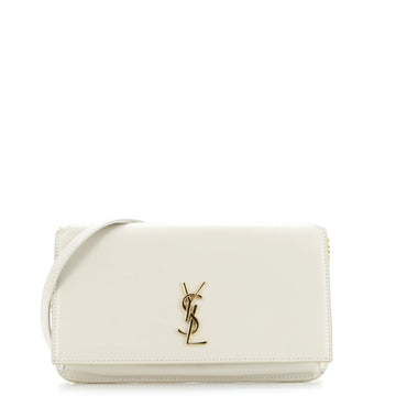 Saint Laurent Classic Monogram Phone Holder Shoulder Bag Leather