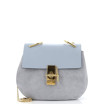 Chloe Drew Crossbody Bag Leather and Suede Small