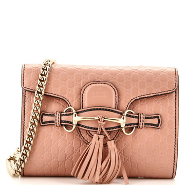 Gucci Emily Chain Flap Bag (Outlet) Microguccissima Leather Mini