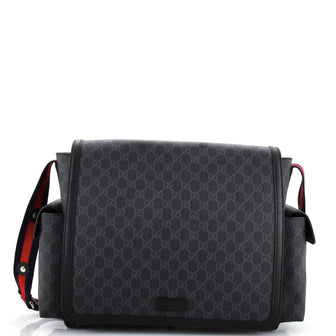 Gucci Web Strap Diaper Bag GG Coated Canvas Small