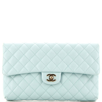 Chanel Classic Flap Clutch Quilted Caviar