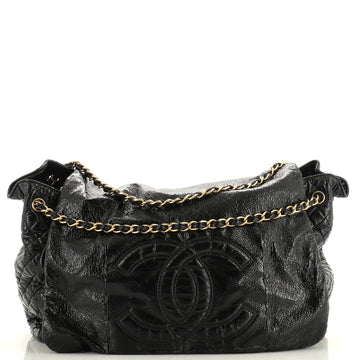 Chanel Rock and Chain Flap Bag Patent Vinyl Large