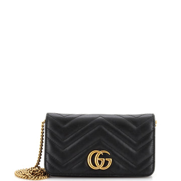 Gucci GG Marmont Chain Flap Bag Matelasse Leather Mini