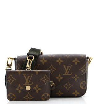 Louis Vuitton Felicie Strap & Go Handbag Monogram Canvas