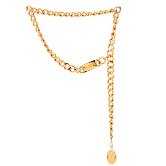 Chanel Vintage Medallion Logo Chain Belt Metal