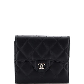 Chanel CC Compact Classic Flap Wallet Quilted Lambskin