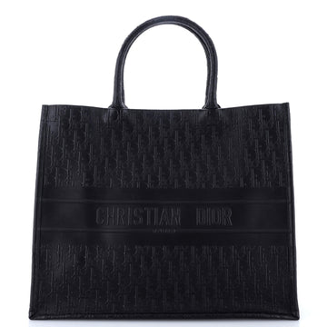 Christian Dior Book Tote Oblique Embossed Calfskin Large