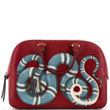 Gucci Kingsnake Duffle Bag Printed Leather Large
