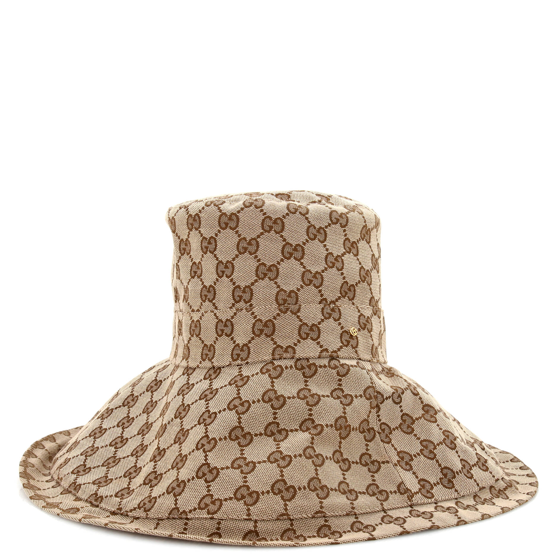 Gucci Wide Brim Hat GG Canvas Brown 2907692