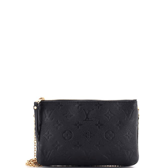 Louis Vuitton Double Zip Pochette Monogram Empreinte Leather