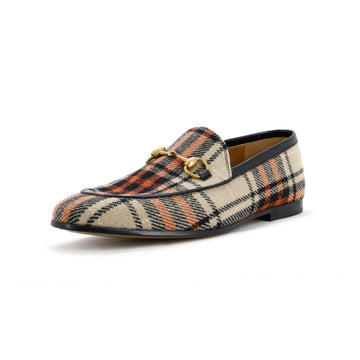 Gucci Men's Jordaan Loafers Tartan Wool
