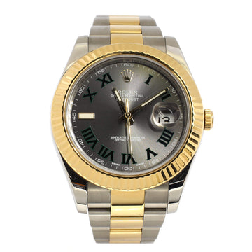 Rolex Oyster Perpetual Datejust II Wimbledon Automatic Watch Stainless Steel and Yellow Gold 41