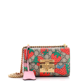 Gucci Padlock Shoulder Bag Printed GG Coated Canvas Small