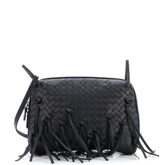 Bottega Veneta Nodini Crossbody Bag Fringe Intrecciato Nappa Small