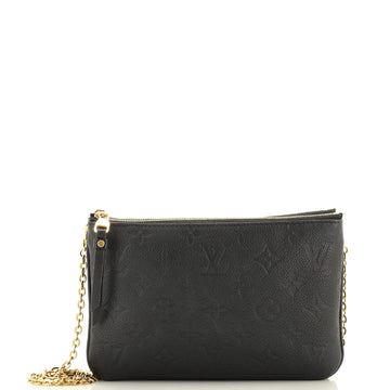 Louis Vuitton Double Zip Pochette Monogram Empreinte Leather