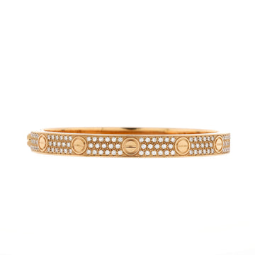 Cartier Love Bracelet 18K Yellow Gold with Pave Diamonds