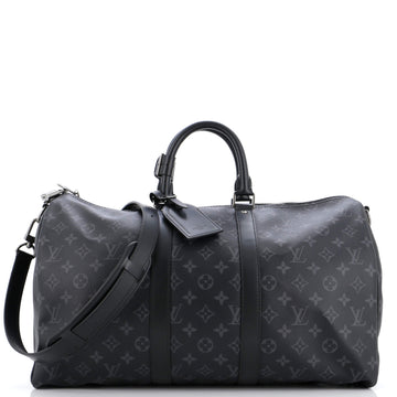 Louis Vuitton Keepall Bandouliere Bag Monogram Eclipse Canvas 45