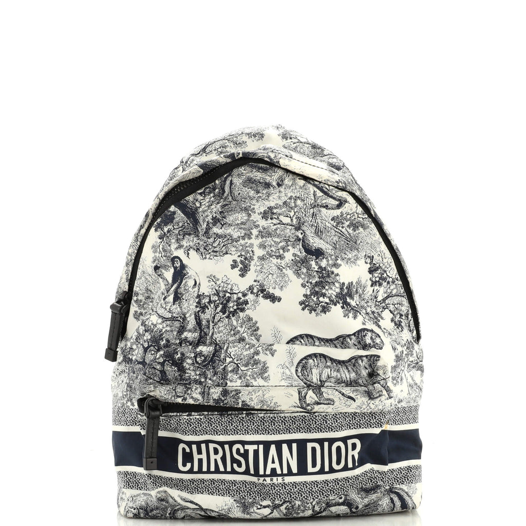 Christian Dior Toile De Jouy Travel Backpack Technical Fabric