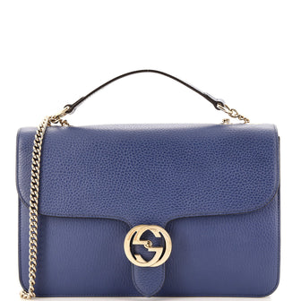 Gucci Interlocking Shoulder Bag (Outlet) Leather Medium
