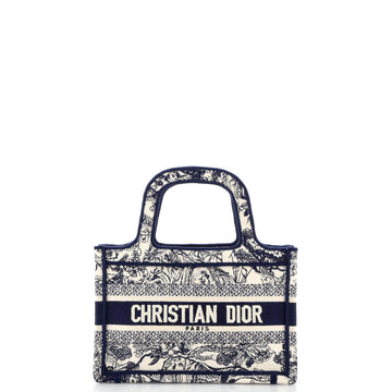 Christian Dior Book Tote Embroidered Canvas Mini