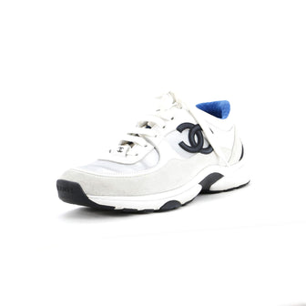 Chanel Women's CC All Over Print Low-Top Sneakers Suede