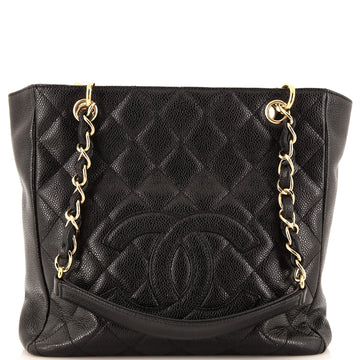 Chanel Petite Shopping Tote Quilted Caviar
