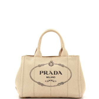 Prada Canapa Tote Canvas Mini