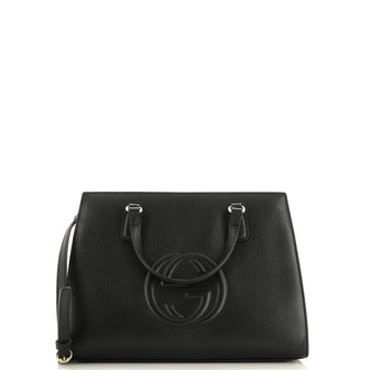 Gucci Soho Convertible Top Handle Satchel Leather Medium