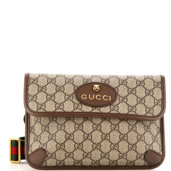 Gucci Neo Vintage Flap Belt Bag GG Coated Canvas