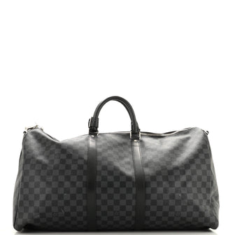 Louis Vuitton Keepall Bandouliere Bag Damier Graphite 55