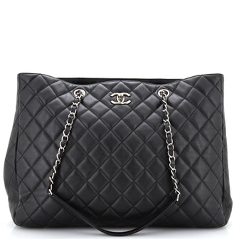Chanel Classic CC Shopping Tote Quilted Calfskin Large