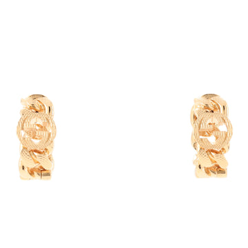 Gucci Interlocking G Chain Hoop Earrings Metal