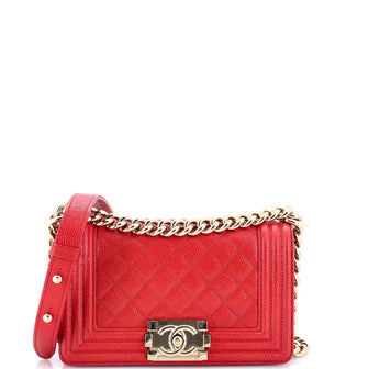 Chanel Boy Flap Bag Quilted Caviar Small