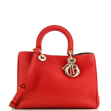 Christian Dior Diorissimo Tote Pebbled Leather Medium