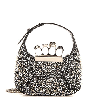 Alexander McQueen Jewelled Hobo Leather Mini