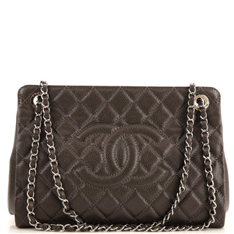 Chanel Timeless CC Frame Tote Quilted Caviar Medium