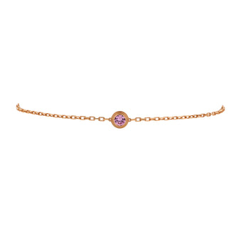 Cartier D'Amour Bracelet 18K Rose Gold with Pink Sapphire