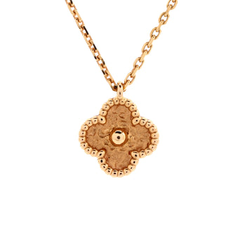 Van Cleef & Arpels Sweet Alhambra Pendant Necklace 18K Rose Gold