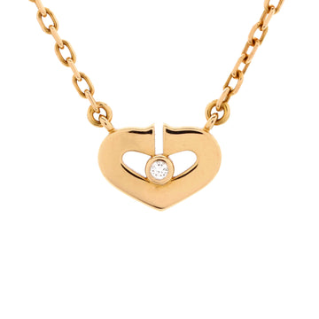 Cartier C Heart de Cartier Pendant Necklace 18K Rose Gold with Diamond XS