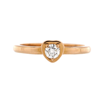 Cartier D'Amour Heart Ring 18K Rose Gold and Diamond