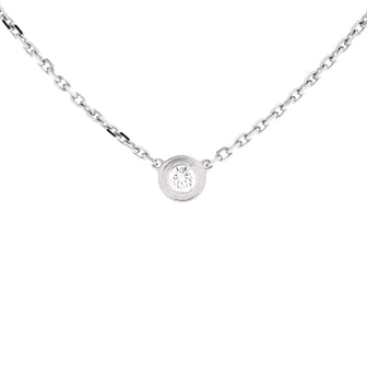 Cartier D'Amour Pendant Necklace 18K White Gold and Diamond XS