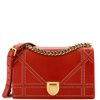 Christian Dior Diorama Flap Bag Studded Leather Medium