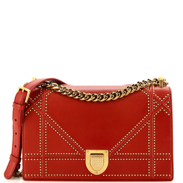 Christian Dior Diorama Flap Bag Studded Leather Medium