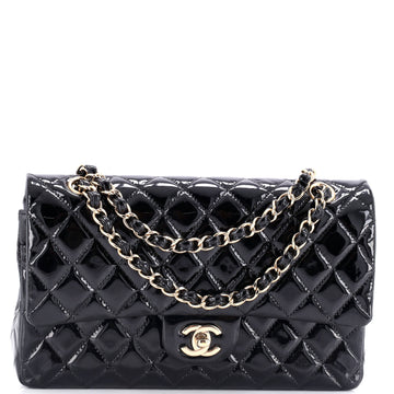 Chanel Classic Double Flap Bag Quilted Patent Medium