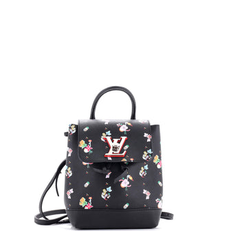 Louis Vuitton Lockme Backpack Floral Printed Leather Mini