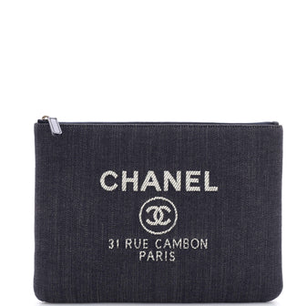 Chanel Deauville Pouch Denim Medium