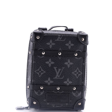 Louis Vuitton Soft Trunk Backpack Bag Charm and Key Holder Monogram Eclipse Canvas